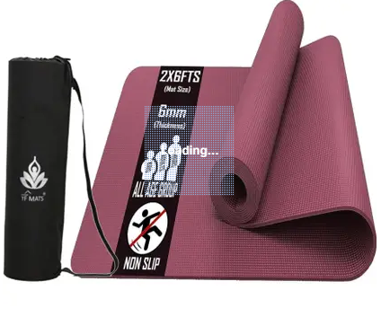 YFMATS 6MM - Super-Sports Yoga Mat for Mens Women Kids Maroon 6 mm Yoga Mat