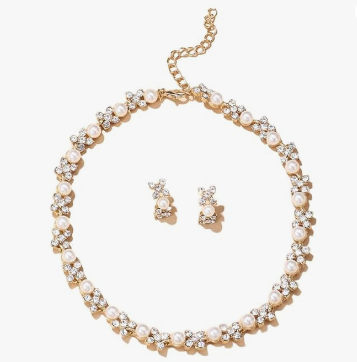 Shining Diva Women's Latest Stylish Design Fancy Pearl Necklace